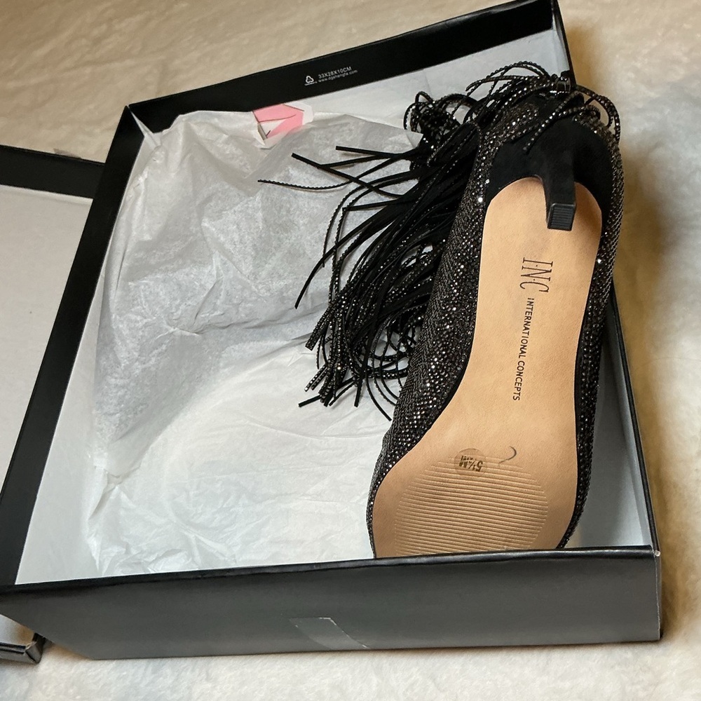 NIB Crystal Fringe Booties - Picture 3 of 6